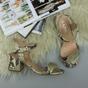 Beige AJVANI Beige Mid Block Heel Strappy Sandals, Image 4 of 6