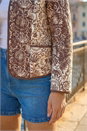 Chocolate Petite Quilted Puffer Jacket, Image 4 of 4