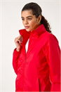 Red Shower Resistant Funnel Neck Jacket, Image 4 of 7