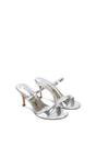 Silver 'Kay' Slip On Stiletto Heel Mules With Open Toe, Image 5 of 6