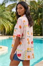 Light Pink Fruit Print Collared Shirt, Image 2 of 4