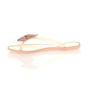 Rose Gold Diamante Bow Toe Post Jelly Sandals Flip Flops, Image 3 of 5