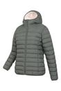 Khaki Faux Fur Lined Padded Jacket, Image 3 of 5