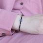 Black Adjustable Evil Eye Beaded Bracelet, Image 3 of 4