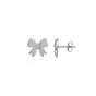 Silver Bowtie Sterling Silver Zirconia Stud Earring, Image 1 of 5