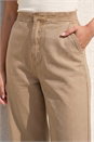 Tan Petite Stitch Detail Trouser, Image 4 of 4