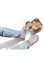 Grey Jolene Aztec Detail Low Ankle Platform Slipper Boots, Image 5 of 8