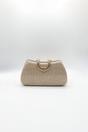 Gold Gold Shimmer Clutch Bag, Image 2 of 5