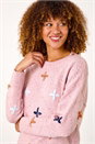 Light Pink Crafted Diamond Detail Jumper, Image 4 of 5