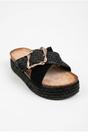 Black Lucia Womens Woven Buckle Platform Sandals, Image 4 of 5