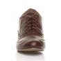 Burgundy AJVANI Burgundy Mid Heel Brogue Ankle Boots Shoe Boots, Image 5 of 5