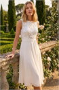 Ivory Premium Beaded Midi Dress , Image 1 of 4