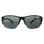 Suncovers Semi Rimless Matt Black Grey Polarized Sunglasses, Image 1 of 4