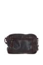 Dark Brown Real Leather Vintage Cross Body Bag, Image 1 of 5