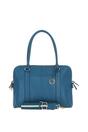 Teal 'Cuore di Cuoio' 3 Section Large Leather Handbag, Image 1 of 4