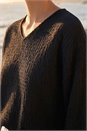 Black Dusk Textured Batwing Top, Image 4 of 4
