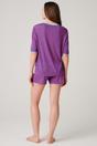 Purple Flourescent British Boxers Purple Flourescent "Wild Cat" Bamboo Lace Short Pyjama Set, Image 3 of 6