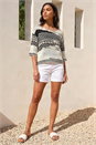 Black Textured Abstract Knit Jumper, Image 3 of 4