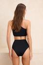 Black WOVCOR Black Super High Waist Shaping Hipster Bikini Bottom with Contoured Fit, Image 4 of 4