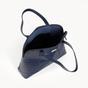 Navy 'EVA' Croc Embossed Real Leather Designer Unlined Tote Bag, Image 3 of 4