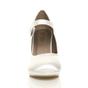 White AJVANI White High Heel Mary Jane Court Shoes, Image 5 of 5