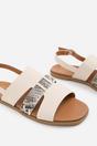 Cream 'Violet' Flat Sandals With Multi Strap, Image 4 of 5