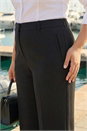 Black Curve Wide Leg Tailored Trouser, Image 4 of 4