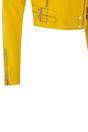 Yellow Infinity Leather Yellow Brando Cropped Leather Biker Jacket, Image 6 of 6