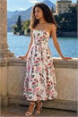 Ivory  Petite Floral Stretch Midi Dress, Image 4 of 6