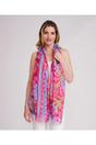 Pink Pia Rossini Pink Ryder - Abstract Print Chiffon Scarf, Image 1 of 1