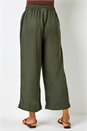 Khaki Tie Waist Detail Culottes, Image 3 of 5