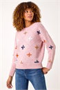 Light Pink Crafted Diamond Detail Jumper, Image 1 of 5