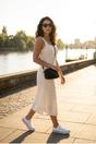 White Pearl Canvas Lace Up Low Trainers, Image 5 of 5