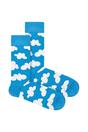 Light Blue Novelty Cloudy Pattern Socks, Image 2 of 4