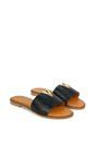 Black 'Rorie' Slip On Cut Out Flat Sandal Sliders, Image 5 of 5