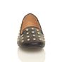 Black Flat Studded Loafers Ballet Pumps, Image 6 of 6