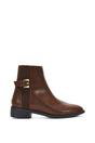 Brown XY LONDON Brown 'Ailany' Chelsea Ankle Boots Elasticated Buckle Detail, Image 1 of 6