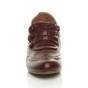 Burgundy AJVANI Burgundy Mid Heel Brogue Button Ankle Boots Shoe Boots, Image 6 of 6