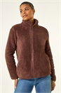 Chocolate Soft Sherpa Fleece Jacket, Image 4 of 6