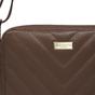 Tan 'IRIS' Quilted Soft Pebble Grain Leather Crossbody Bag, Image 2 of 6