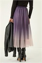 Pink Ombre Dip Dye Mesh Layered Skirt, Image 4 of 7