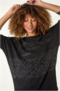 Silver Animal Print Hotfix Stretch Top, Image 4 of 5