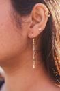 Pink Crystal Quartz Drop Earrings Minimalist, Image 1 of 2