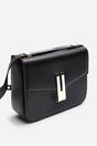 Black Delrio Gold Clasp Cross Body Tofu Bag, Image 4 of 7