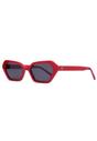 Red Futuristic Angular Micro Sunglasses, Image 1 of 7