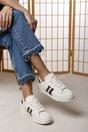 Beige Where's That From Beige Yamileth Stripe Panel Detailed Trainer, Image 6 of 6