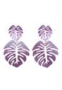 Lilac AVANT-GARDE PARIS Lilac Green Palm Leaf Dangle Earrings, Image 1 of 5