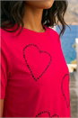Red Embellished Heart T-Shirt, Image 4 of 4
