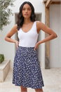 Navy Ditsy Floral Skater Skirt, Image 1 of 4