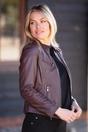 Maroon 'lolita' Real Leather Mandarin Collar Biker Jacket, Image 1 of 5